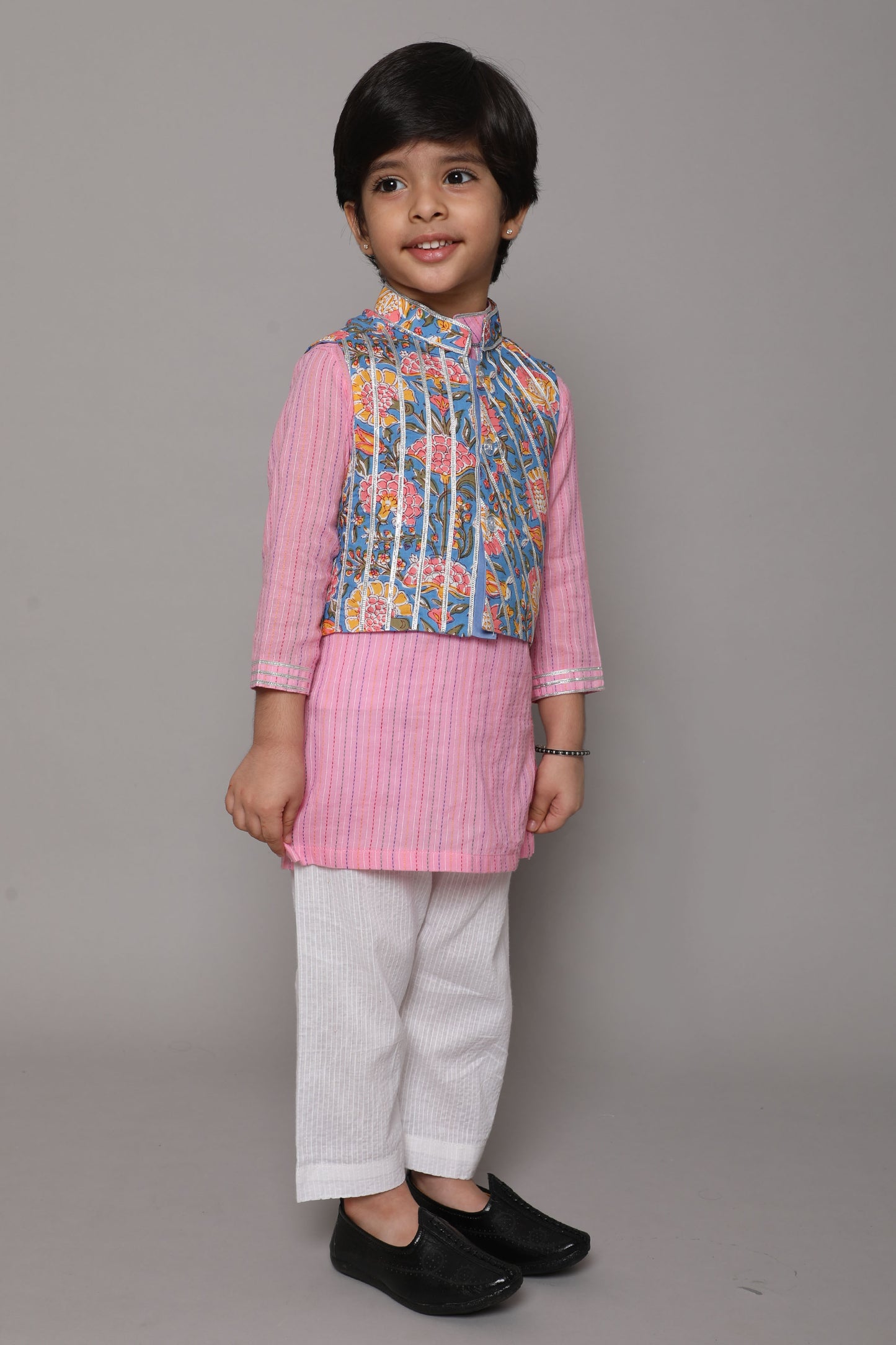 Boys Jacket Kurta Pajama Set