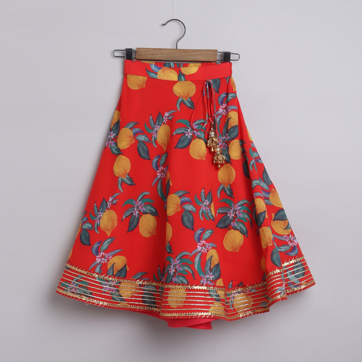 Girls Lemon Printed Skirt And Top Cotton